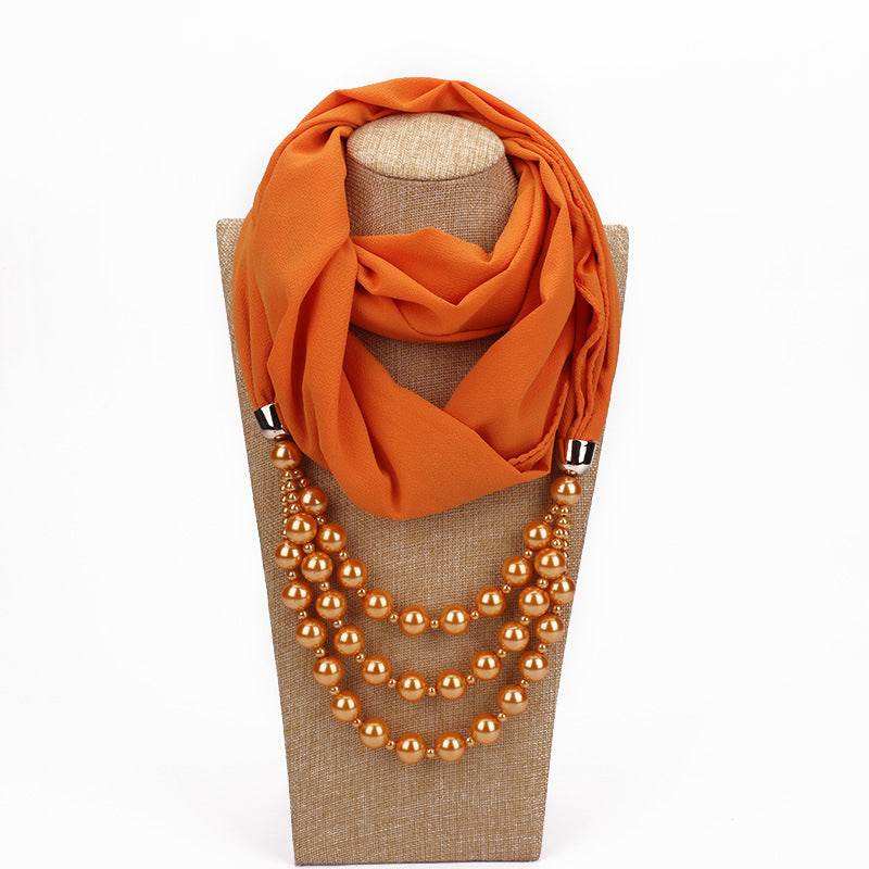 Pearl Necklace With Scarf - Eclat
