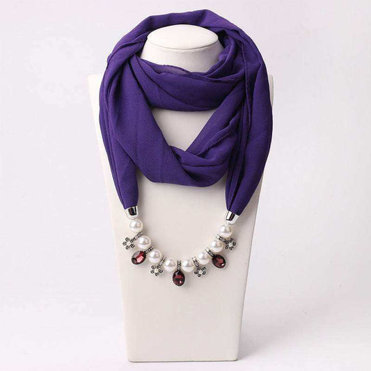 Pearl Necklace With Scarf - Eclat