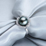 Flowra Black Pearl Ring - Eclat