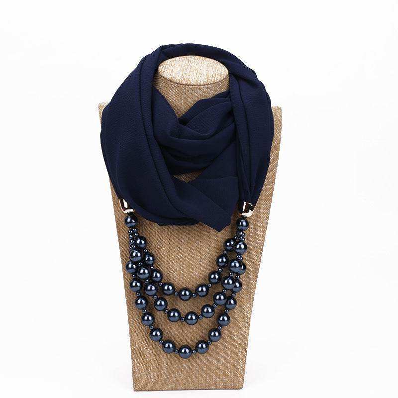 Pearl Necklace With Scarf - Eclat