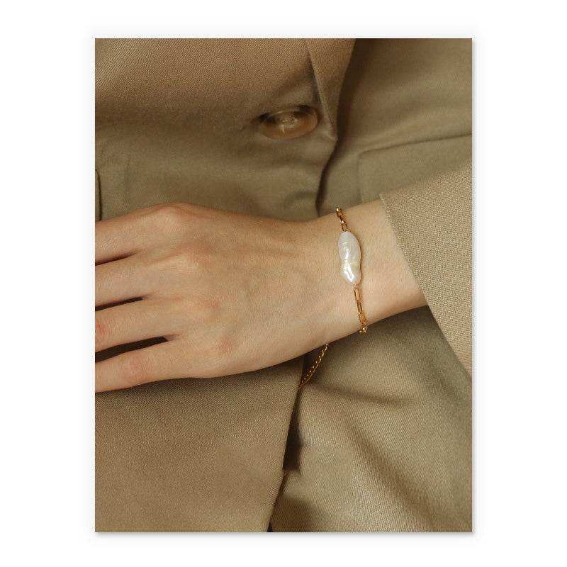 Baroque real pearl bracelet - Eclat