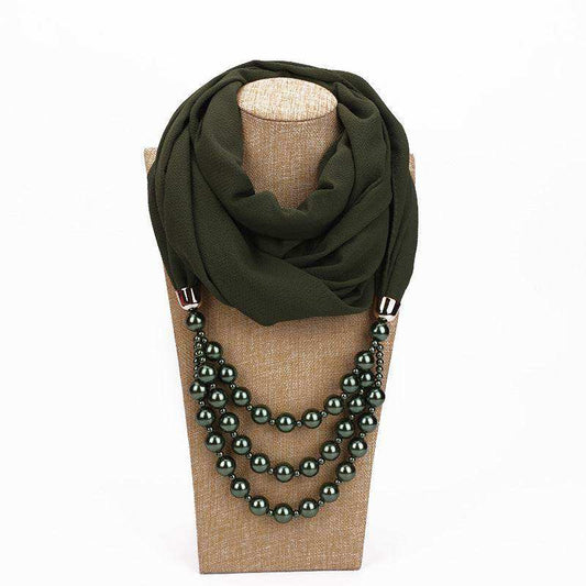 Pearl Necklace With Scarf - Eclat