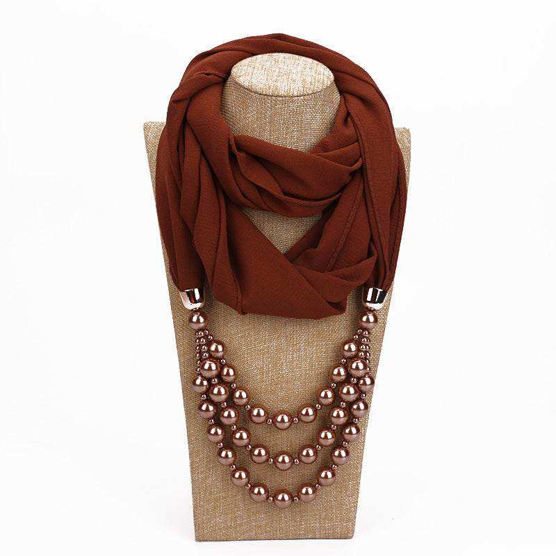 Pearl Necklace With Scarf - Eclat