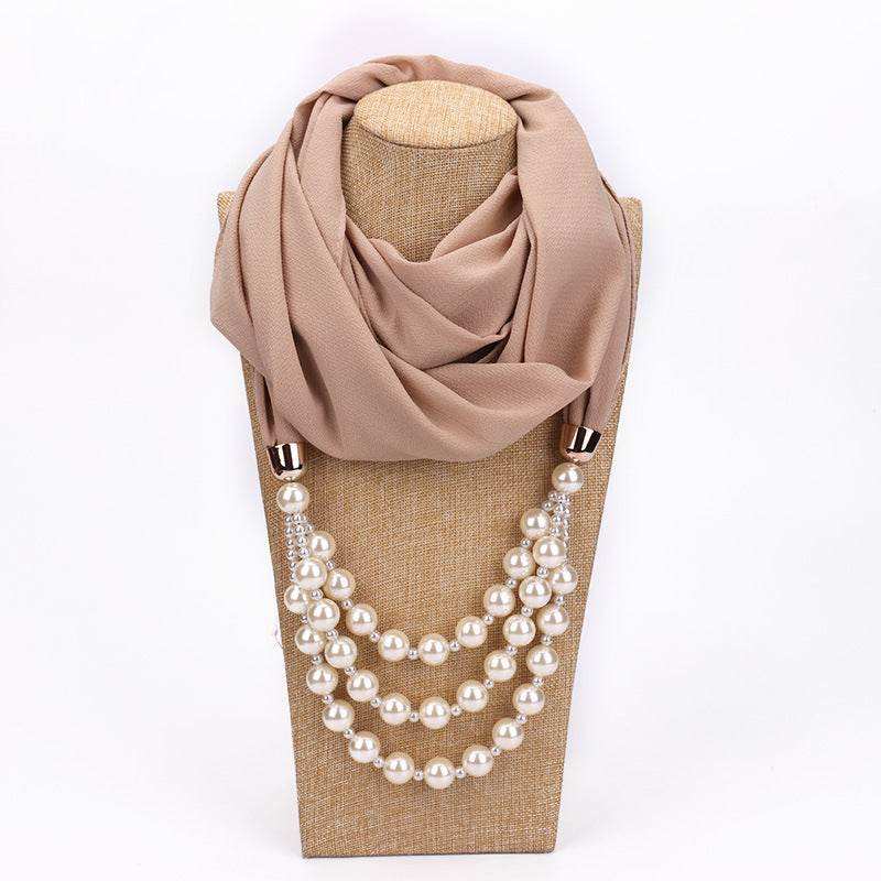 Pearl Necklace With Scarf - Eclat