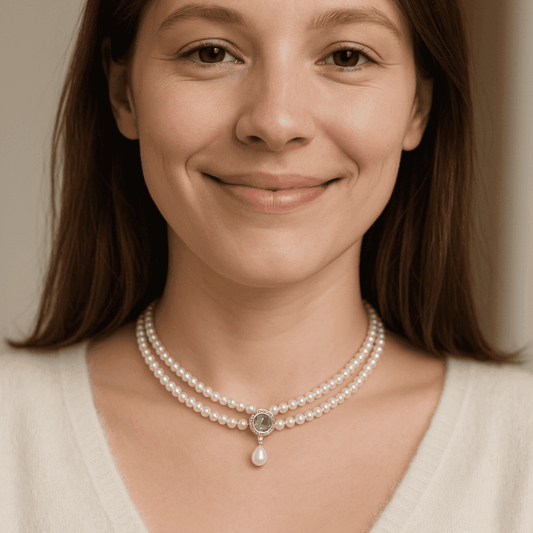 Aquamarine Pearl Necklace - Eclat