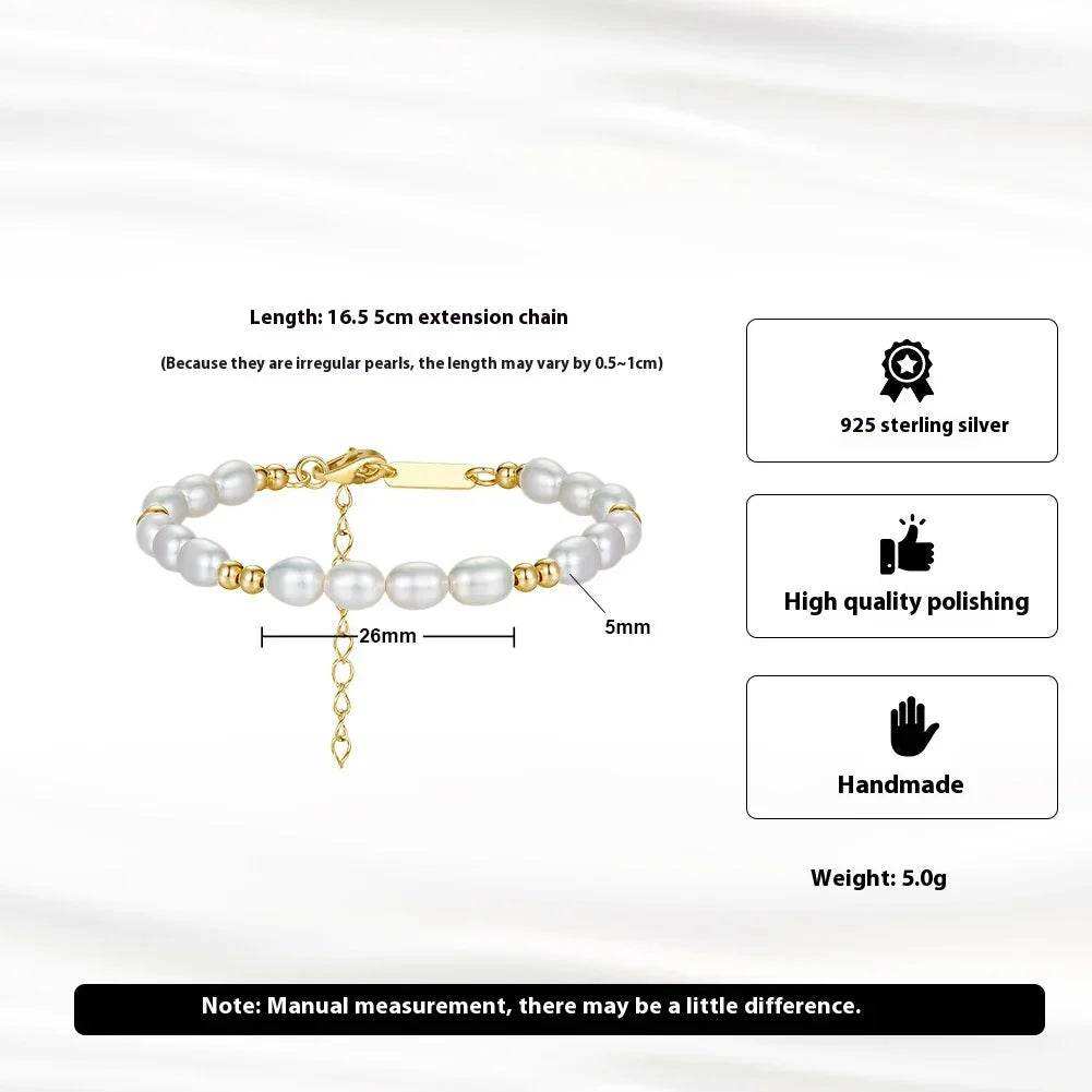 Summer Silver Pearl Bracelet - Eclat