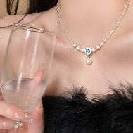 Aquamarine Pearl Necklace - Eclat