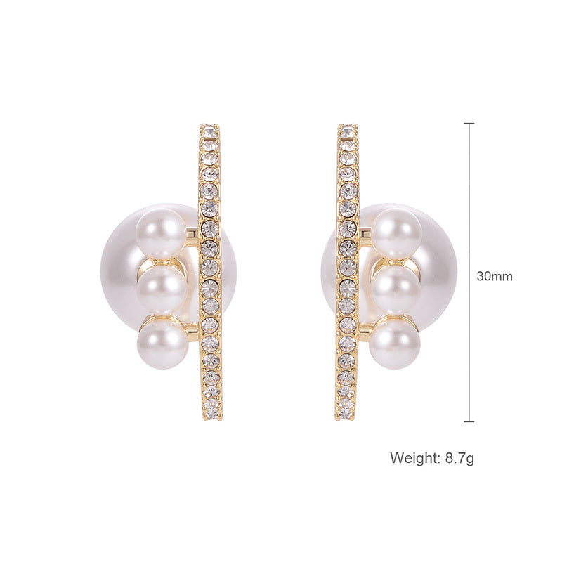 European And American Design Fashion Pearl Earrings Simple