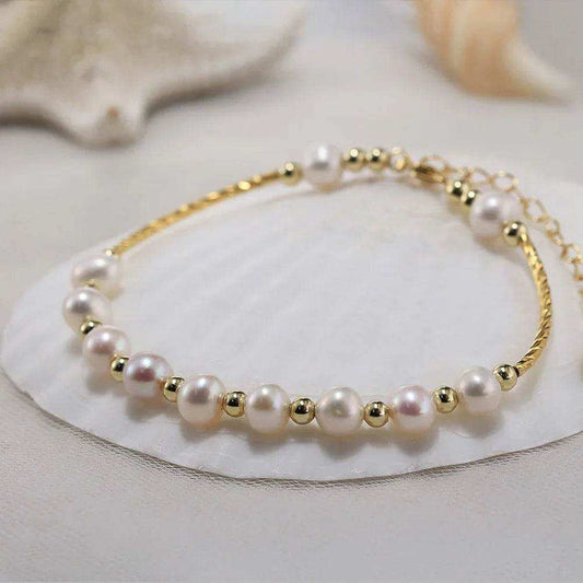 Summer Silver Pearl Bracelet - Eclat