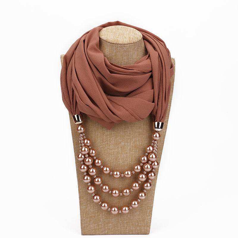 Pearl Necklace With Scarf - Eclat