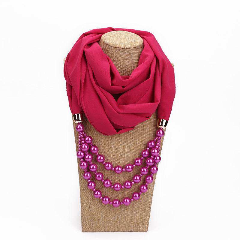 Pearl Necklace With Scarf - Eclat