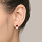 Natural Garnet Pearl Earrings