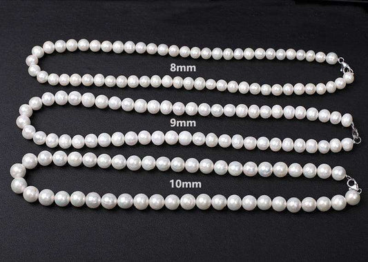 Timeless Pearl Strand: 925 Silver & Natural - Eclat
