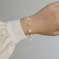 Delicate Pearl Blossom Bracelet in Sterling Silver