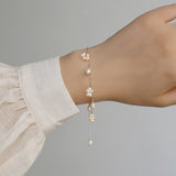 Ashchi Natural Freshwater Pearl Bracelet 925 Sterling Silver