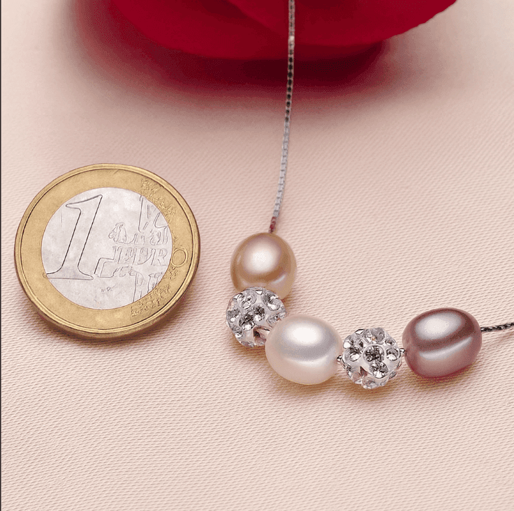 Multi-Color Pearl & Sparkle Necklace - Eclat