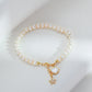 Women's 925 Sterling Silver Shell Freshwater Pearl Bracelet