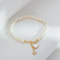 Gold Plated Pearl Bracelet with Coastal Charms