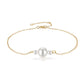 Elegant Triple Pearl Gold Plated Bracelet
