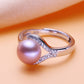 Japanese and Korean temperament 925 sterling silver pearl ring freshwater pearl ring female pearl jewelry