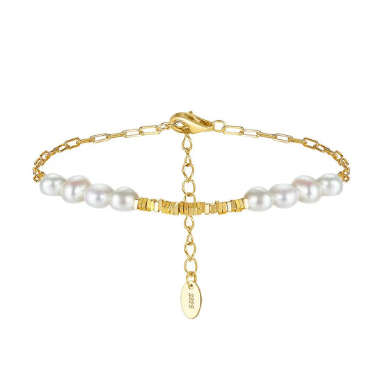 Summer Silver Pearl Bracelet