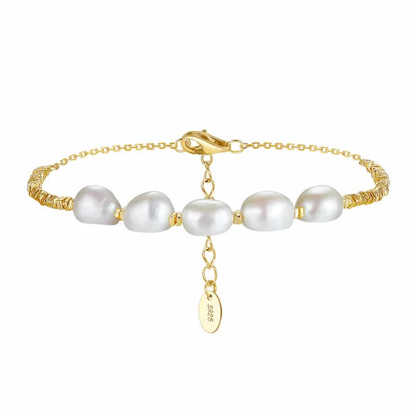 Summer Silver Pearl Bracelet