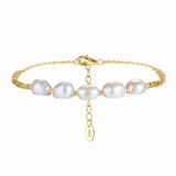 Summer Silver Pearl Bracelet