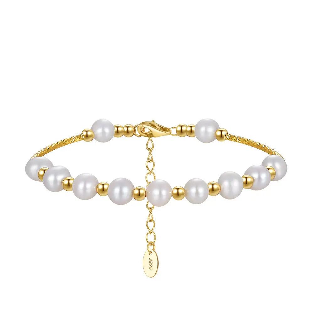 Summer Silver Pearl Bracelet