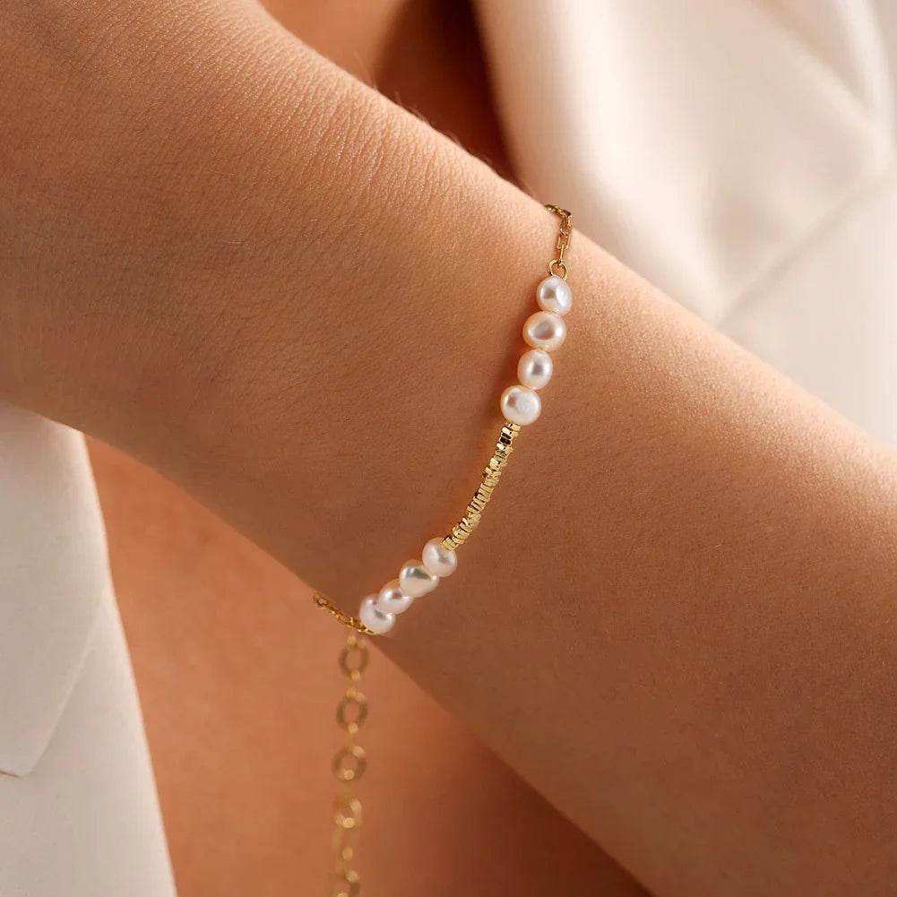 Summer Silver Pearl Bracelet - Eclat