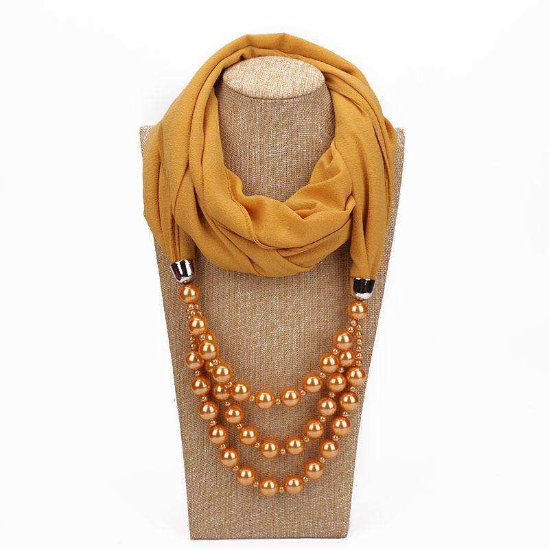 Pearl Necklace With Scarf - Eclat