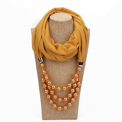 Pearl Necklace With Scarf - Eclat