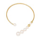 Metal Torque Pearl Necklace - Eclat