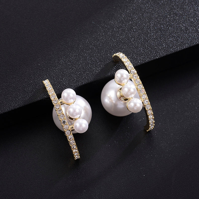 European And American Design Fashion Pearl Earrings Simple