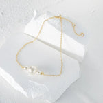 Elegant Triple Pearl Gold Plated Bracelet