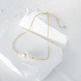 Elegant Triple Pearl Gold Plated Bracelet - Eclat