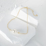 Elegant Triple Pearl Gold Plated Bracelet