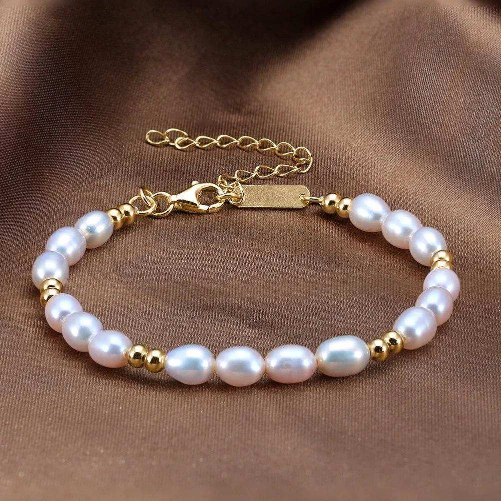 Summer Silver Pearl Bracelet - Eclat