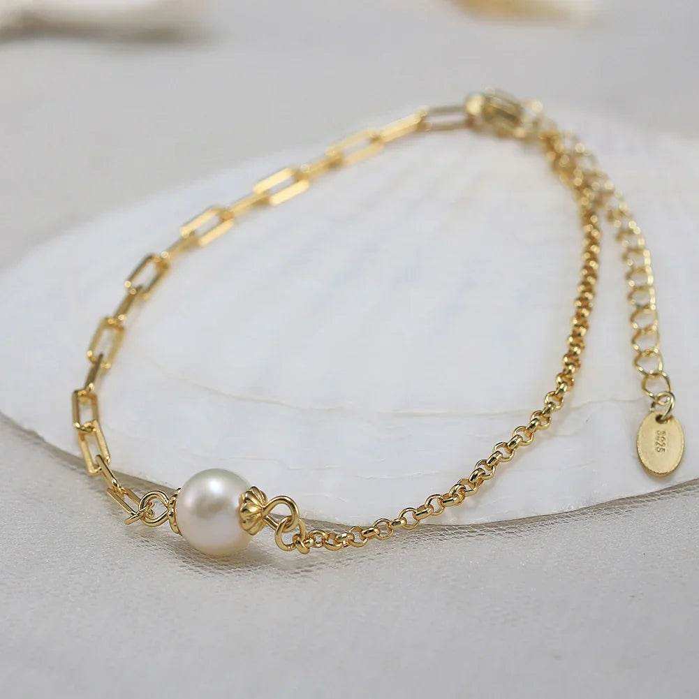 Summer Silver Pearl Bracelet - Eclat