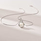 Sterling Silver Pearl & CZ Necklace - Eclat