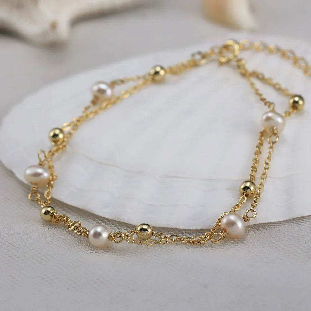 Summer Silver Pearl Bracelet - Eclat