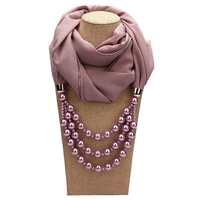 Pearl Necklace With Scarf - Eclat