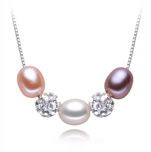 Multi-Color Pearl & Sparkle Necklace - Eclat