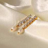 Aurelia Pearl Drop Earrings | Gold-Plated Alloy - Eclat