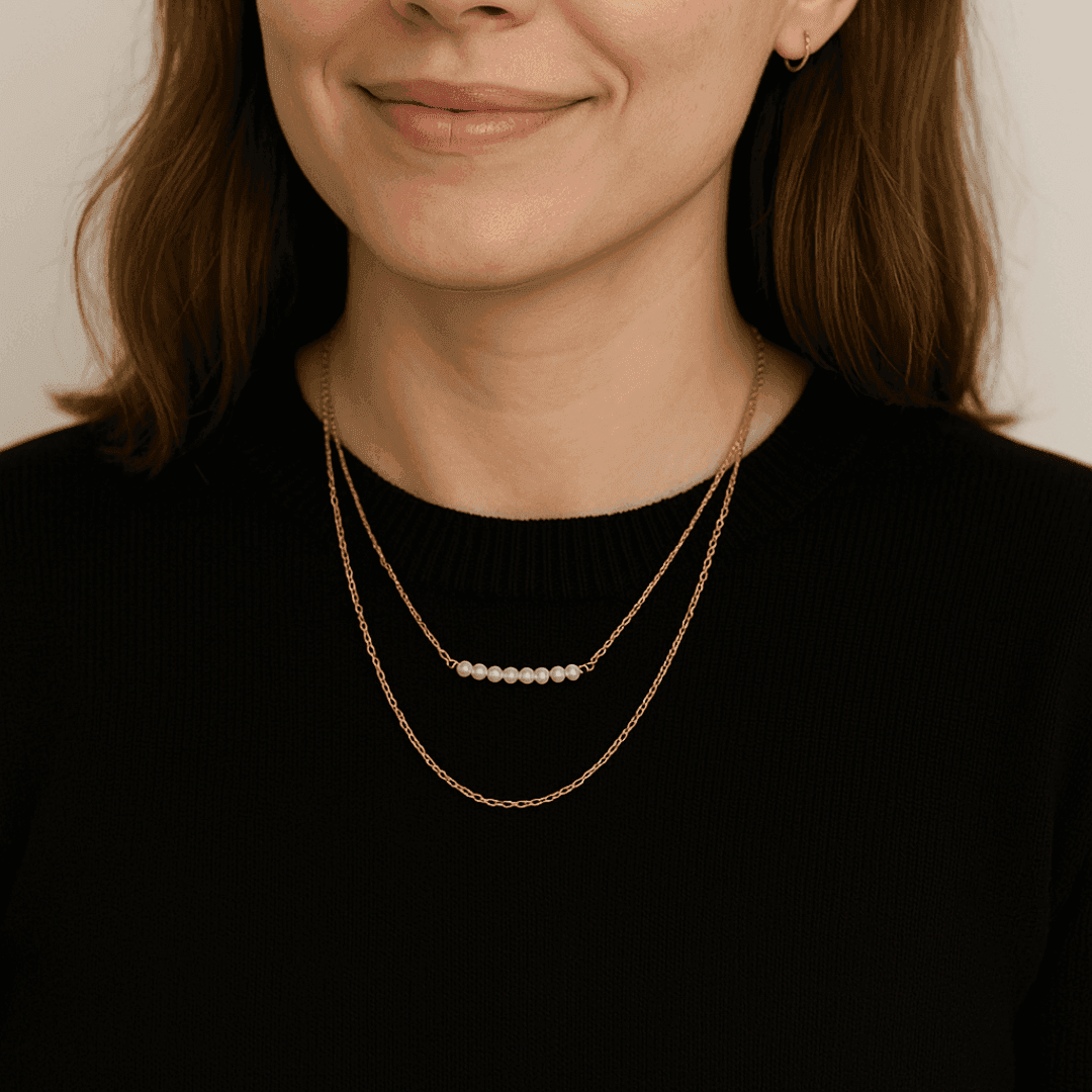 Effortless Layered Pearl Necklace - Eclat
