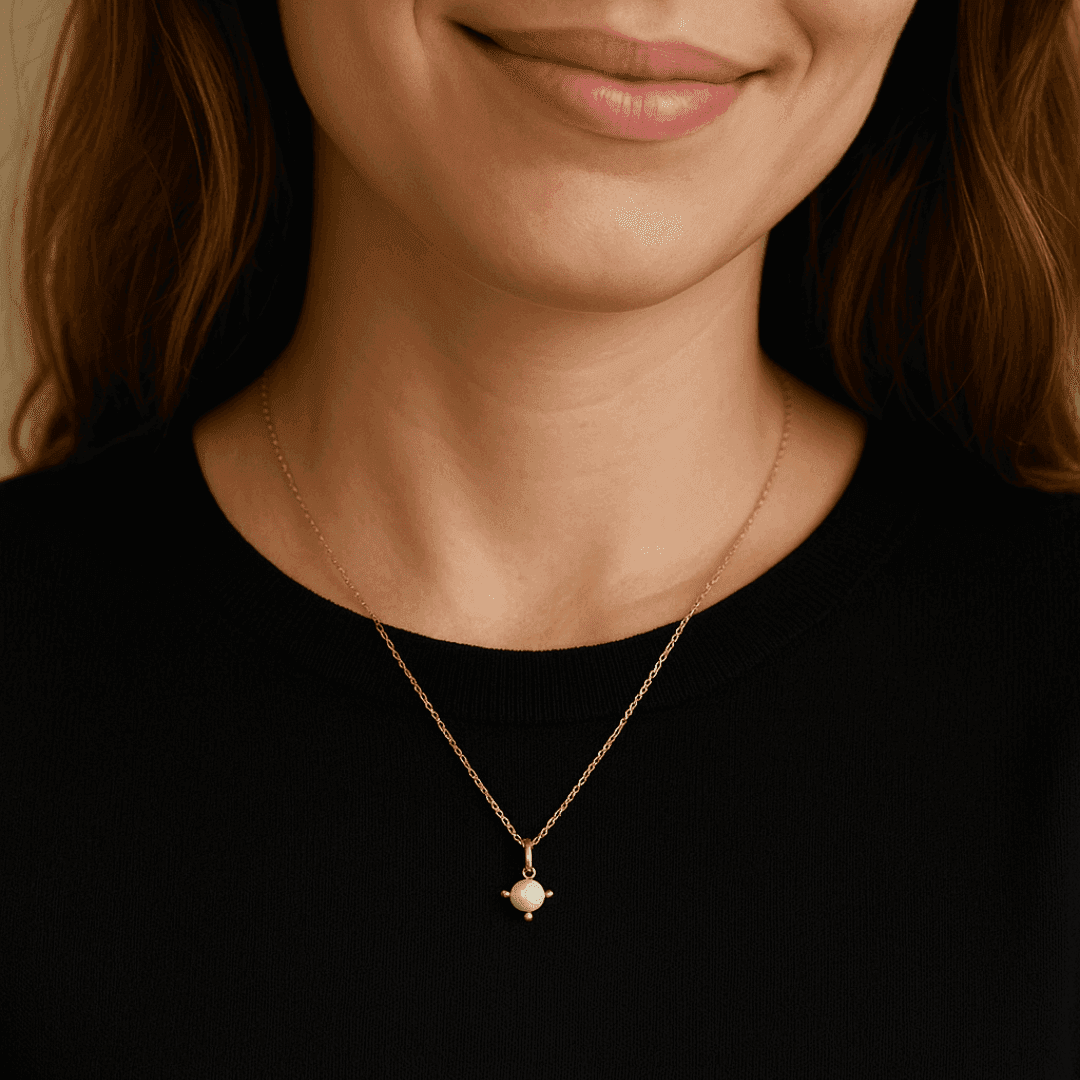 Gold Plated Pearl Necklace - Eclat