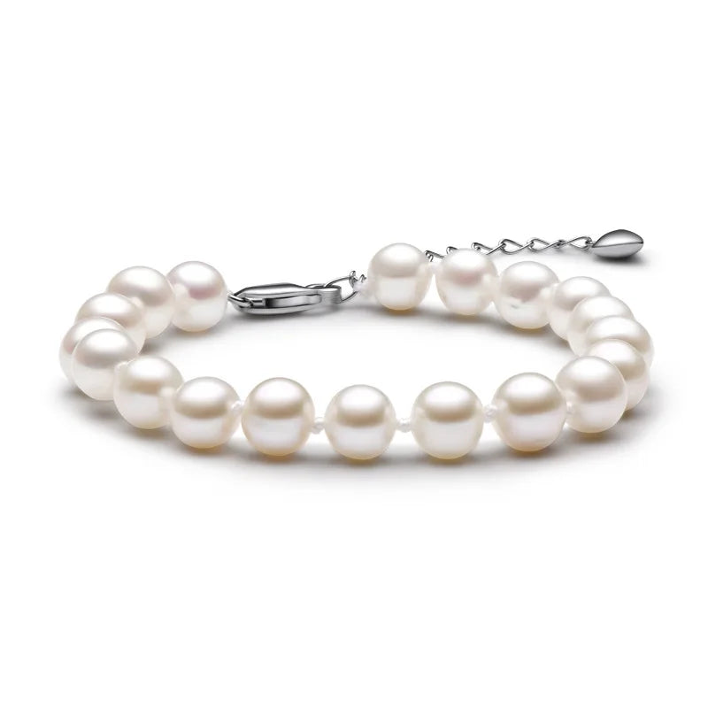 Classic Freshwater Pearl Bracelet with Sterling Silver Extender