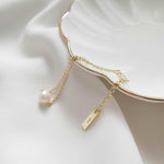 Freshwater Pearl & 18K Gold Plated Sterling Thin Silver Bracelet - Eclat