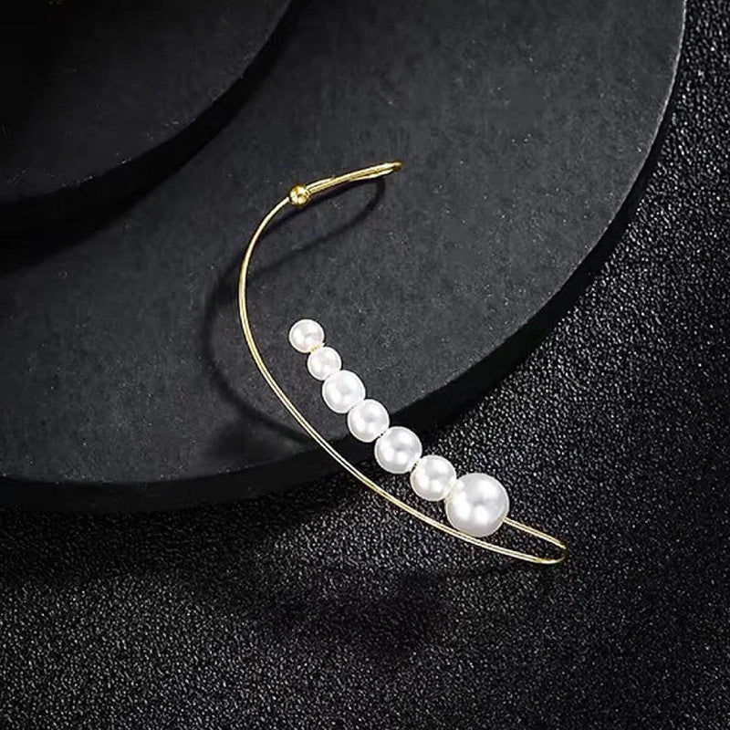 French High-grade Pearl Ear Clip