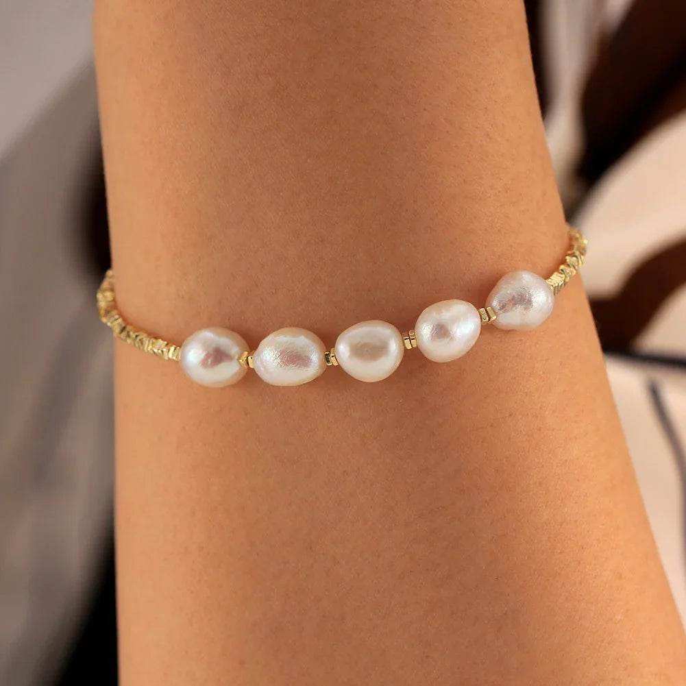Summer Silver Pearl Bracelet - Eclat