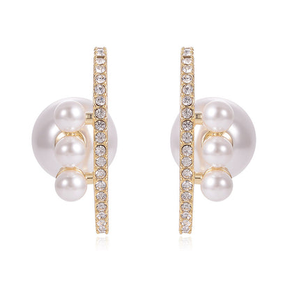 European And American Design Fashion Pearl Earrings Simple